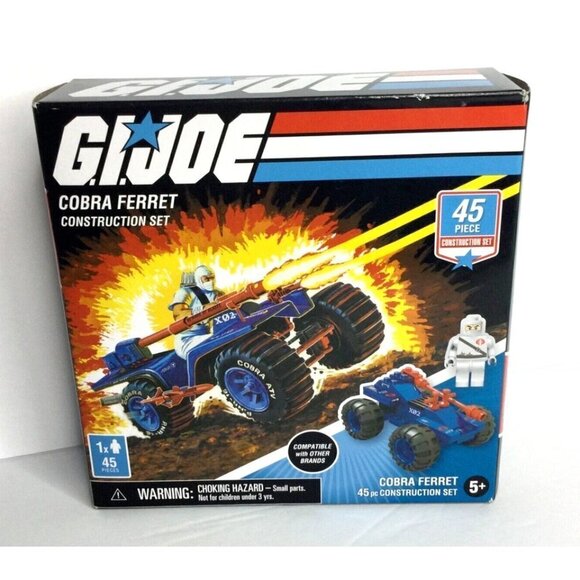 Hasbro G.I. Joe Cobra Ferret Kids‎ Military Vehicle Construction Set 45 Pieces - Picture 1 of 4